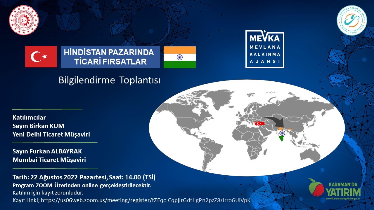 Hindistan Pazarında Ticari Fırsatlar Webinarı