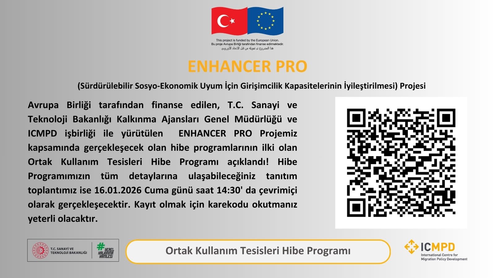 Enhancer Pro Projesi Ortak Kullanım Tesisleri Hibe Programı…