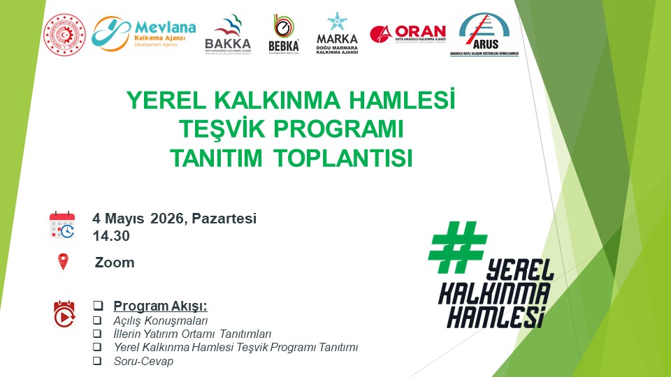 Raylı Sistemler Özelinde 2026 Yılı Yerel Kalkınma Hamlesi Teşvik Programı Tanıtım Toplantısı'na Davetlisiniz