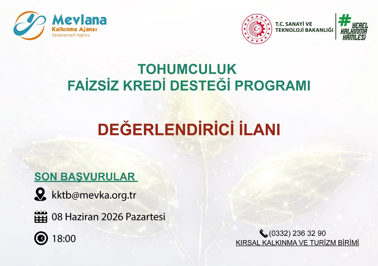 Tohumculuk Sektörü Ar-Ge ve İnovasyon Altyapısını Güçlendirme Faizsiz Kredi Desteği Programı Değerle...